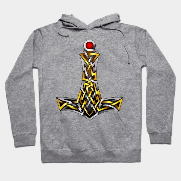 Mjolnir Hoodie by KnotYourWorld4